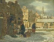 Cityscape in winter. Dirk Jan van der Laan